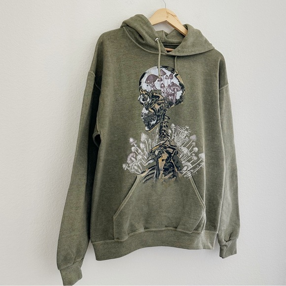 NEW Social Collision Skeleton & Mushroom Hoodie - Picture 3 of 7